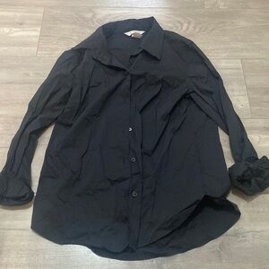 Women’s H&M Black Long Sleeve Button Down Shirt